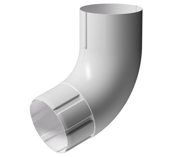 Колено 72° D90 Döcke STAL PREMIUM Пломбир, (RAL 9010) купить в Щиграх