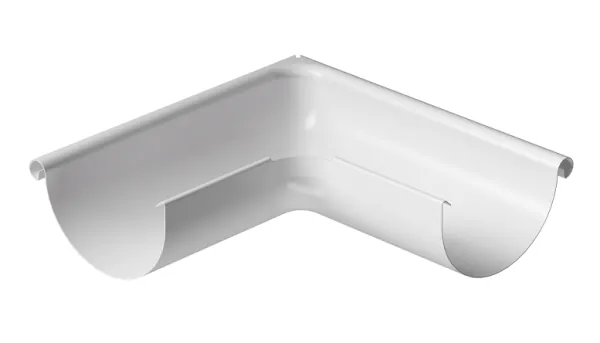 Угол внешний 90° D125 Döcke STAL PREMIUM Пломбир, (RAL 9010) купить в Щиграх