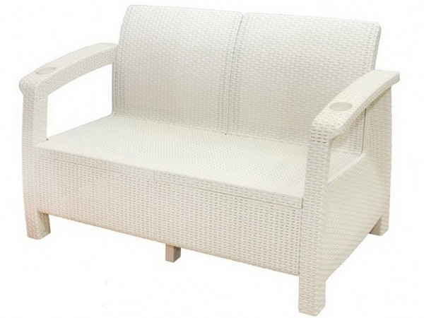 Двухместный диван Yalta Sofa Seаt белый купить в Щиграх