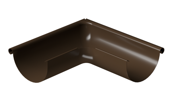 Угол внешний 90° D125 Döcke STAL PREMIUM Каштан, (RAL 8017) купить в Щиграх
