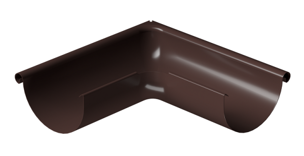 Угол внешний 90° D125 Döcke STAL PREMIUM Шоколад, (RAL 8019) купить в Щиграх