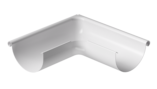 Угол внешний 90° D125 Döcke STAL PREMIUM Пломбир, (RAL 9010) купить в Щиграх