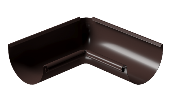 Угол внутренний 90° D125 Döcke STAL PREMIUM Шоколад, (RAL 8019) купить в Щиграх