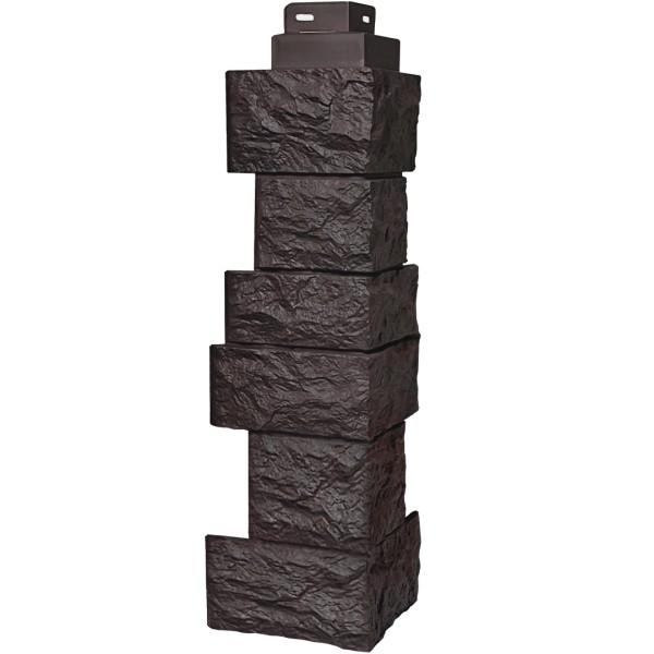 Угол наружный FineBer “Дикий камень” Коричневый купить в Щиграх