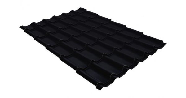 Металлочерепица классик GL 0,5 Velur20 RAL 9005 черный купить в Щиграх