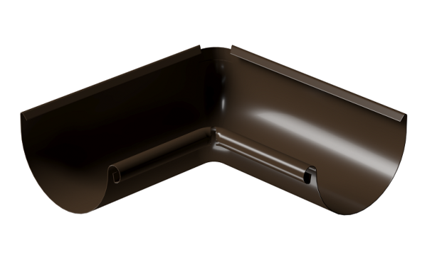 Угол внутренний 90° D125 Döcke STAL PREMIUM Каштан, (RAL 8017) купить в Щиграх
