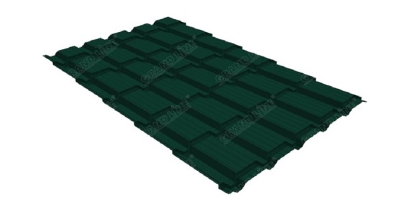 Металлочерепица GL квадро профи 0,45 Drap RAL 6005 зеленый мох. купить в Щиграх
