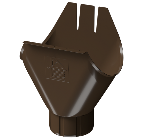 Воронка желоба D125 Döcke STAL PREMIUM Каштан, (RAL 8017) купить в Щиграх