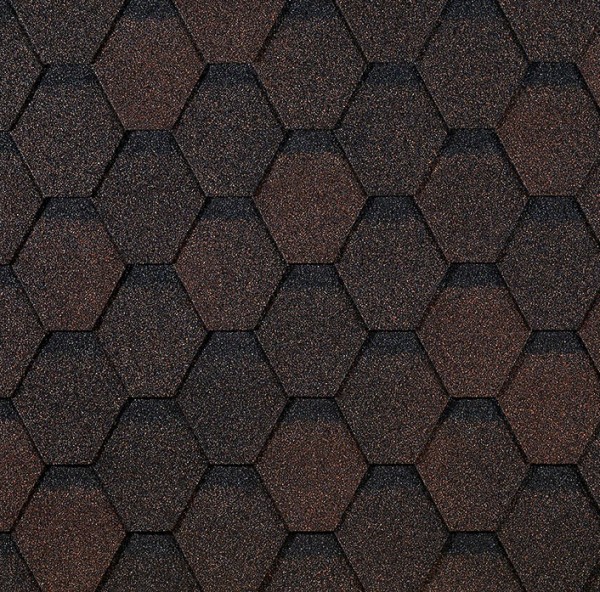 Гибкая черепица EURASIA Docke, Коллекция ШЕСТИГРАННИК Коричневый купить в Щиграх