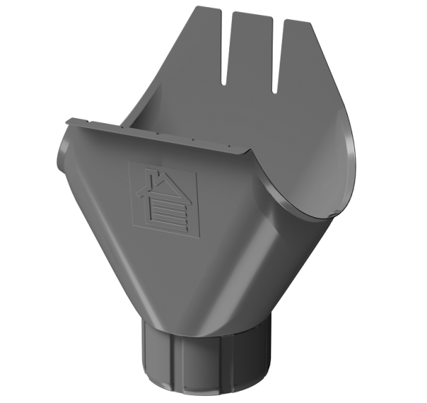 Воронка желоба D125 Döcke STAL PREMIUM Графит, (RAL 7024) купить в Щиграх