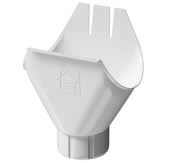 Воронка желоба D125 Döcke STAL PREMIUM Пломбир, (RAL 9010) купить в Щиграх