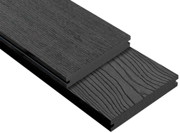Террасная доска ДПК Outdoor 3D полнотелая STORM/OCEAN BLACK черная купить в Щиграх