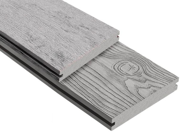 Террасная доска ДПК Outdoor 3D полнотелая STORM/OCEAN GREY серая микс купить в Щиграх