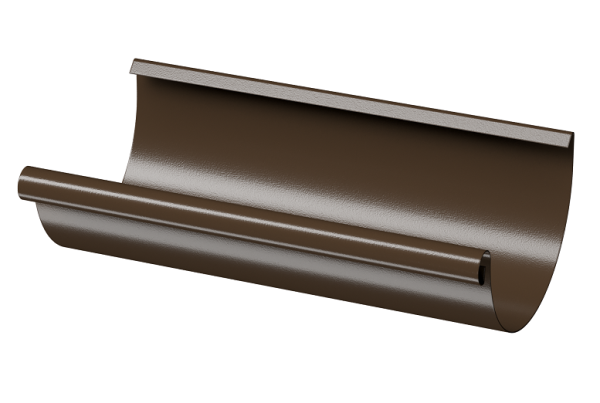 Желоб полукруглый D125 3 м Döcke STAL PREMIUM Каштан, (RAL 8017) купить в Щиграх