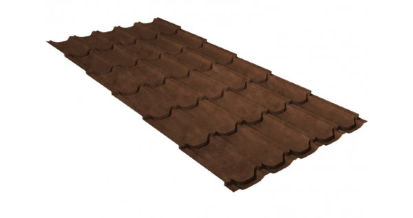 Металлочерепица квинта плюс GL 0,5 Safari Twincolor Brown купить в Щиграх