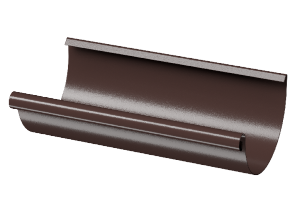 Желоб полукруглый D125 3 м Döcke STAL PREMIUM Шоколад, (RAL 8019) купить в Щиграх