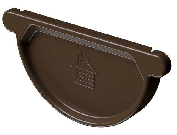 Заглушка желоба D125 Döcke STAL PREMIUM Каштан, (RAL 8017) купить в Щиграх