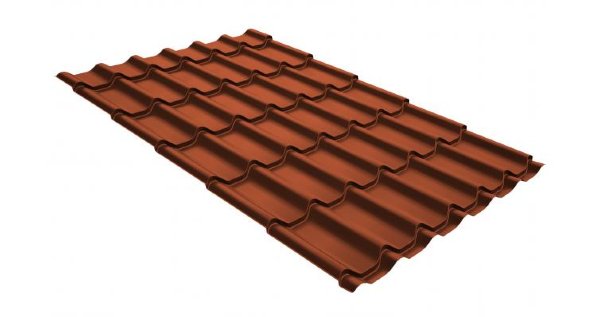 Металлочерепица классик GL 0,5 GreenCoat Pural RR 750 кирпично-красный (RAL 8004 терракота) купить в Щиграх