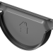 Заглушка желоба D125 Döcke STAL PREMIUM Графит, (RAL 7024) купить в Щиграх