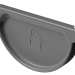 Заглушка желоба D125 Döcke STAL PREMIUM Графит, (RAL 7024) купить в Щиграх
