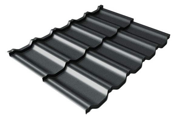 Металлочерепица модульная Квинта Uno Grand Line c 3D резом 0,5 Satin RAL 7016 антрацитово-серый купить в Щиграх