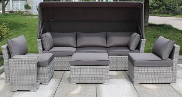 Диван-Трансформер AFINA плетеный из иск. ротанга AFM-320G Grey купить в Щиграх