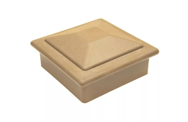 Крышка верхняя фигурная ПВХ для столба Deckart 100х100 Орех купить в Щиграх