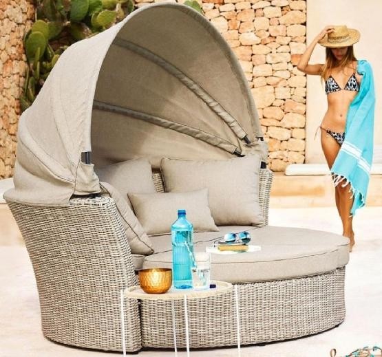Диван-Трансформер AFINA плетеный из иск. ротанга AFM-325 Beige купить в Щиграх