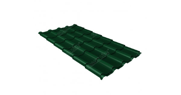 Металлочерепица камея 0,45 Drap RAL 6005 зеленый мох купить в Щиграх
