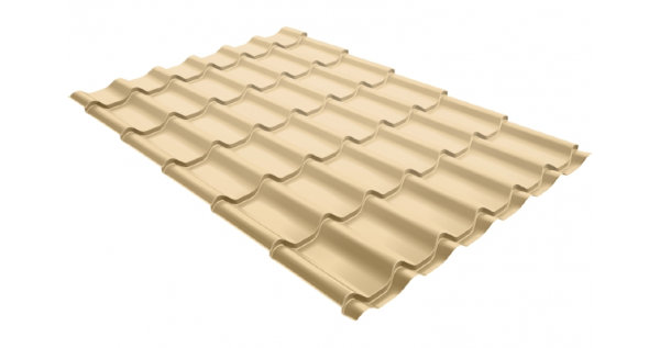 Металлочерепица классик 0,5 Satin RAL 1014 слоновая кость купить в Щиграх