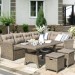 Комплект мебели AFINA плетеной из иск. ротанга AFM-307B Beige купить в Щиграх