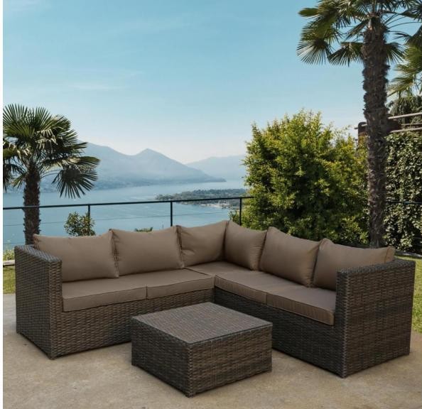 Комплект мебели AFINA плетеной из иск. ротанга YR825A Brown/Beige купить в Щиграх