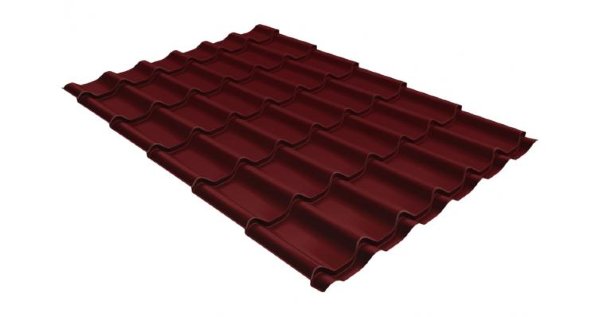 Металлочерепица классик 0,45 Drap RAL 3005 красное вино купить в Щиграх