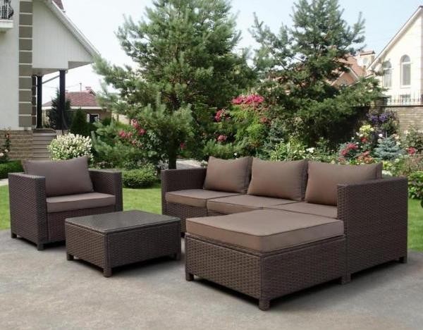 Комплект мебели AFINA плетеной из иск. ротанга YR821A Brown/Beige купить в Щиграх