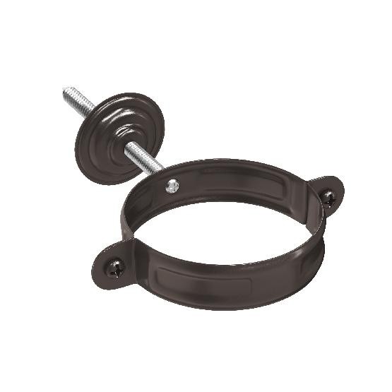 Водосток Aquasistem, система 150/100 - Комплект крепления трубы RR 32 Тёмно-Коричневый купить в Щиграх