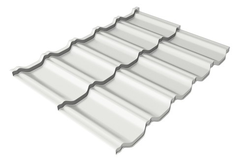 Металлочерепица модульная Квинта Uno Grand Line c 3D резом 0,5 Satin RAL 9003 сигнальный белый купить в Щиграх
