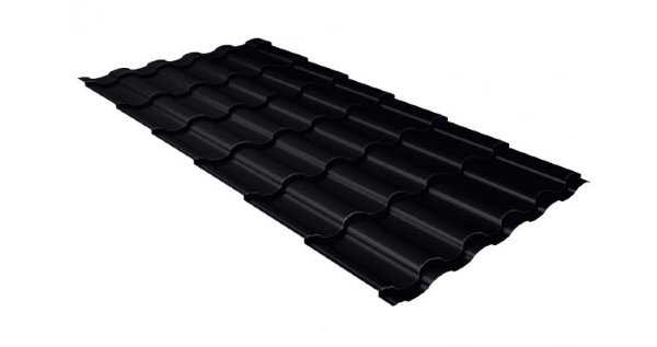 Металлочерепица кредо GL 0,5 Velur20 RAL 9005 черный купить в Щиграх