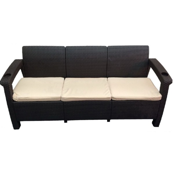 Трёхместный диван  Yalta Sofa 3 Seat венге купить в Щиграх
