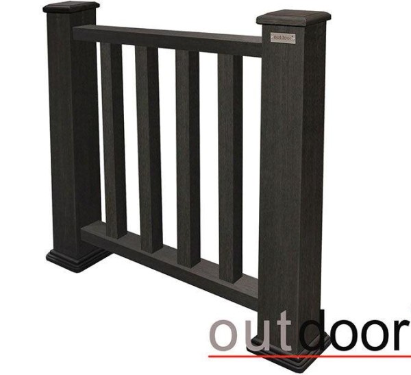 Ограждение из ДПК Outdoor Классик 3D STORM чёрный купить в Щиграх