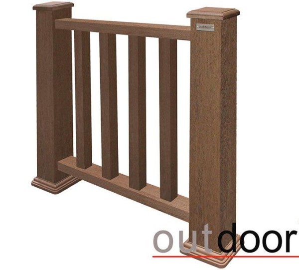 Ограждение из ДПК Outdoor Классик 3D STORM коричневый микс купить в Щиграх