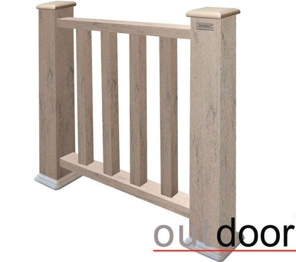 Ограждение из ДПК Outdoor Классик 3D STORM серый микс купить в Щиграх
