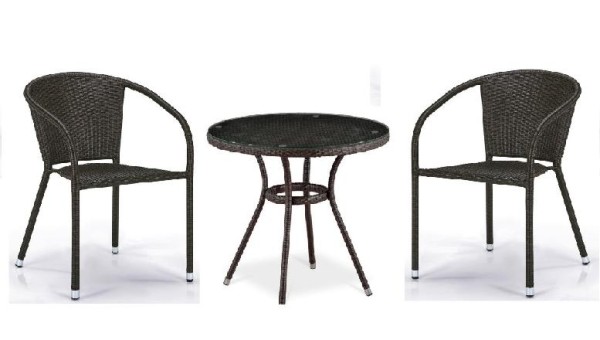 Комплект плетеной мебели AFINA из иск. ротанга Асоль-7 T282ANT/Y137C-W53 Brown 2Pcs купить в Щиграх
