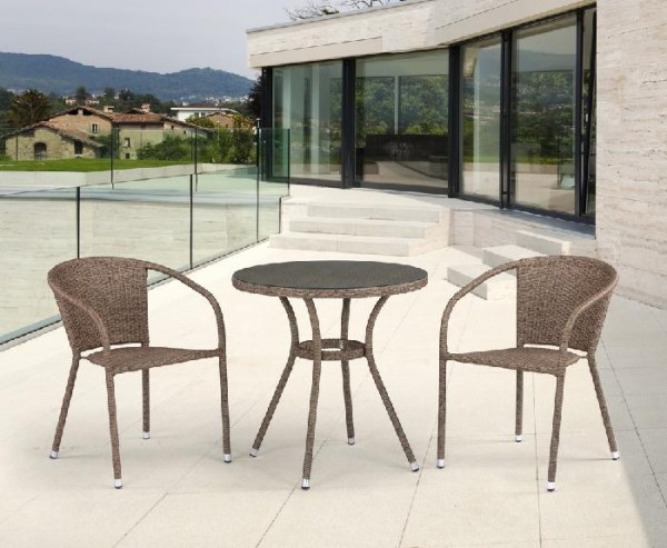 Комплект плетеной мебели AFINA из иск. ротанга T282ANT/Y137C-W56 Light Brown 2Pcs купить в Щиграх