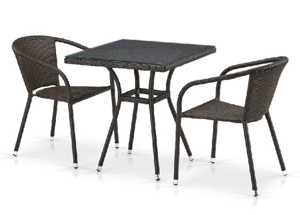 Комплект плетеной мебели AFINA из иск. ротанга T282BNT/Y137C-W53 Brown 2Pcs купить в Щиграх