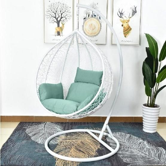 Кресло Подвесное из искусственного ротанга AFM-168A-L White/Green купить в Щиграх