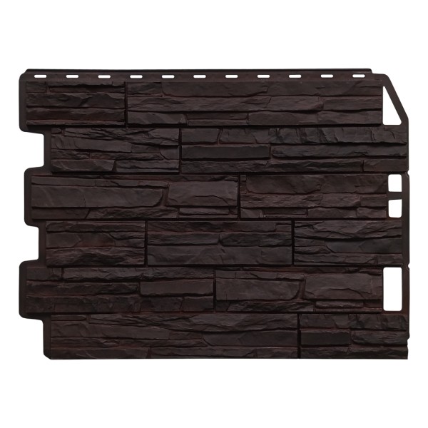 Фасадная панель FineBer, Скол - Тёмно коричневый купить в Щиграх