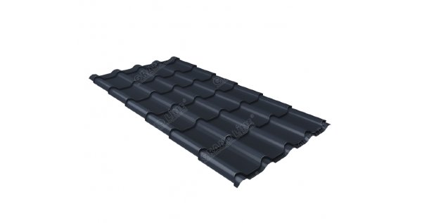 Металлочерепица камея 0,5 Satin RAL 7024 мокрый асфальт купить в Щиграх