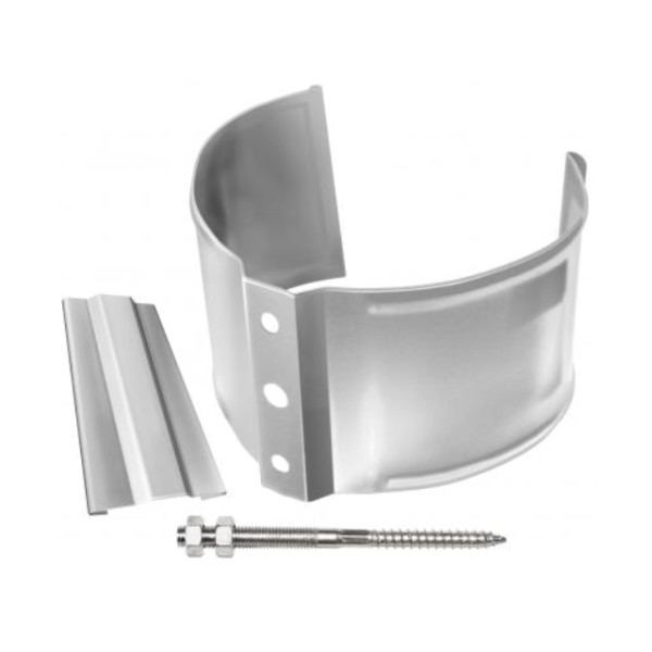 Водосток Grand Line 125x90 – Хомут трубы (на кирпич) RAL 9003 купить в Щиграх