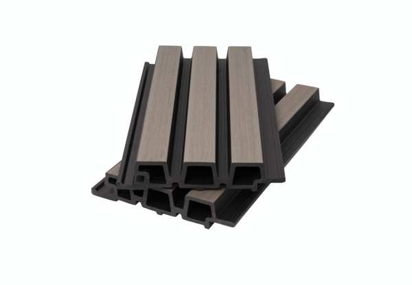 Фасадная панель брусковая двухцветная co-extrusion, snow mix купить в Щиграх