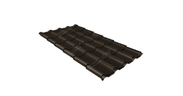Металлочерепица камея 0,5 Satin RR 32 темно-коричневый купить в Щиграх
